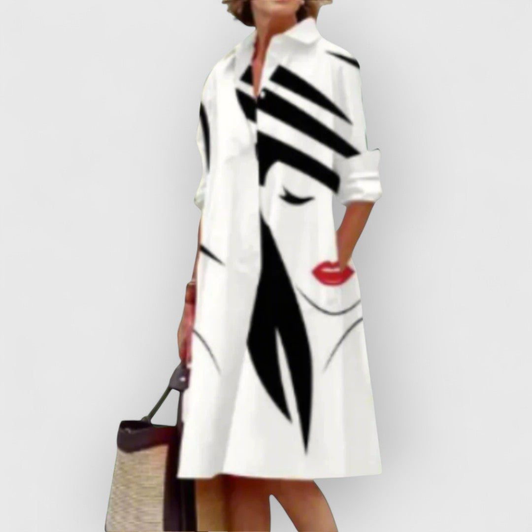Rochelle - Face of Elegance Lapel Dress
