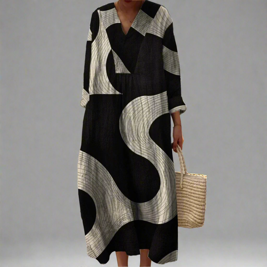 Lyza – Abstract Elegance Dress