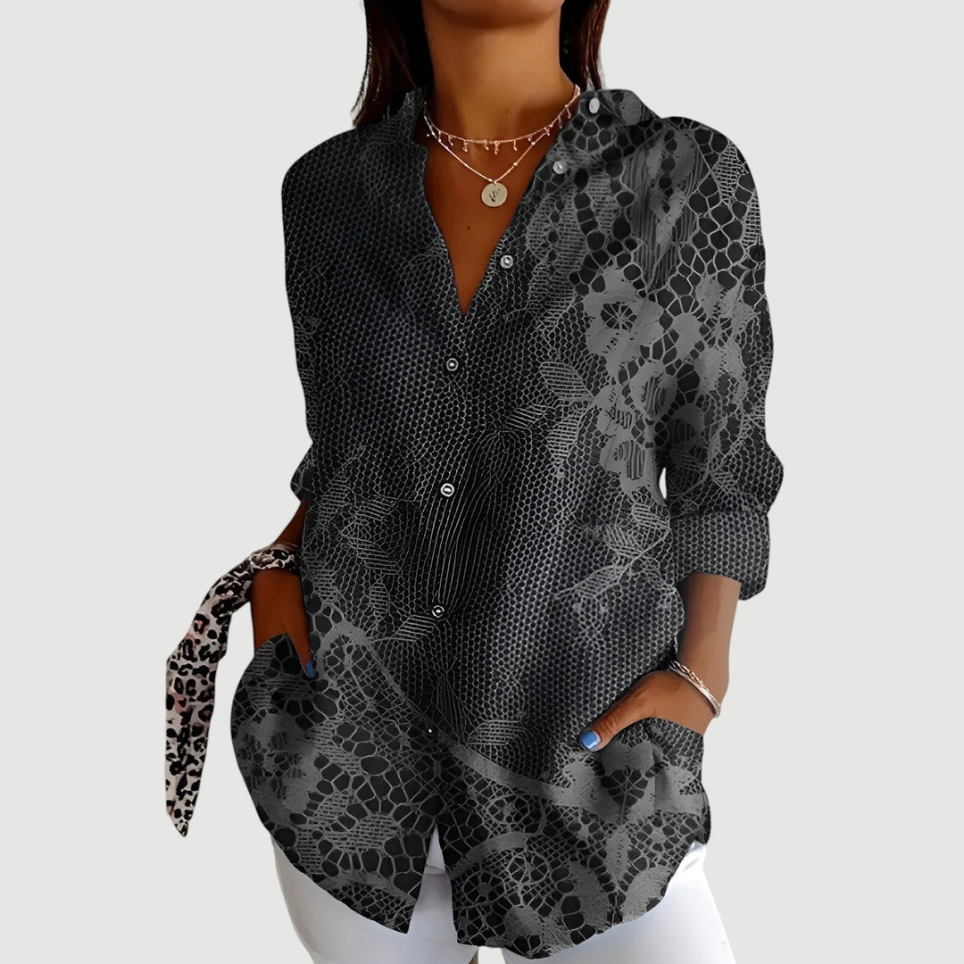 Lorrie – Black Charm Shirt Blouse