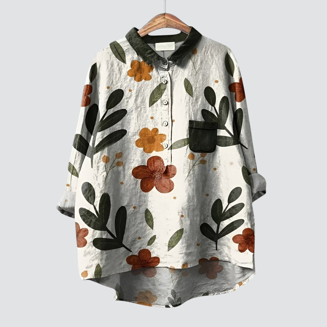 Ellean – Rustic Petal Shirt Blouse