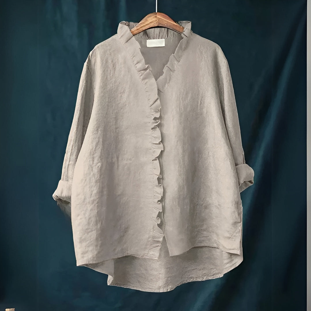 Alvie – Flowy Ruffle Shirt Blouse
