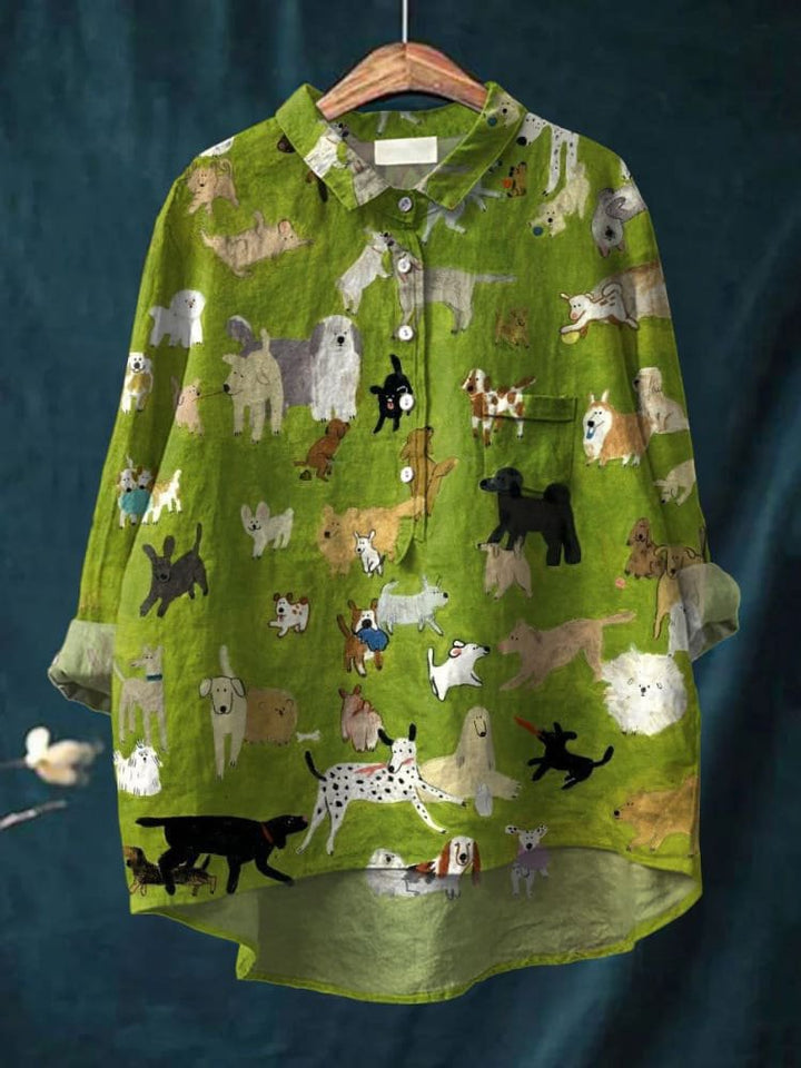 Tessa – Luxe Green Parade Shirt