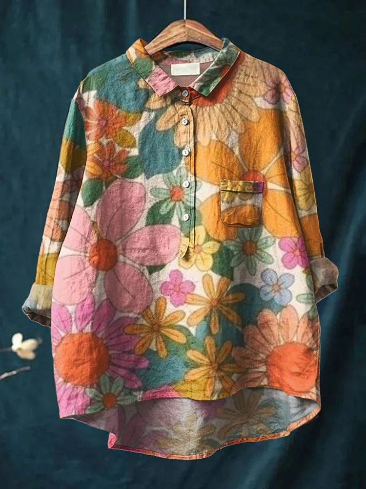 Ellen – Elegant Floral Shirt