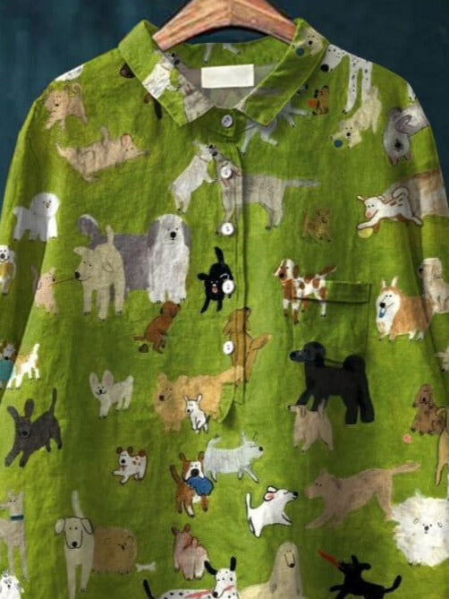 Tessa – Luxe Green Parade Shirt
