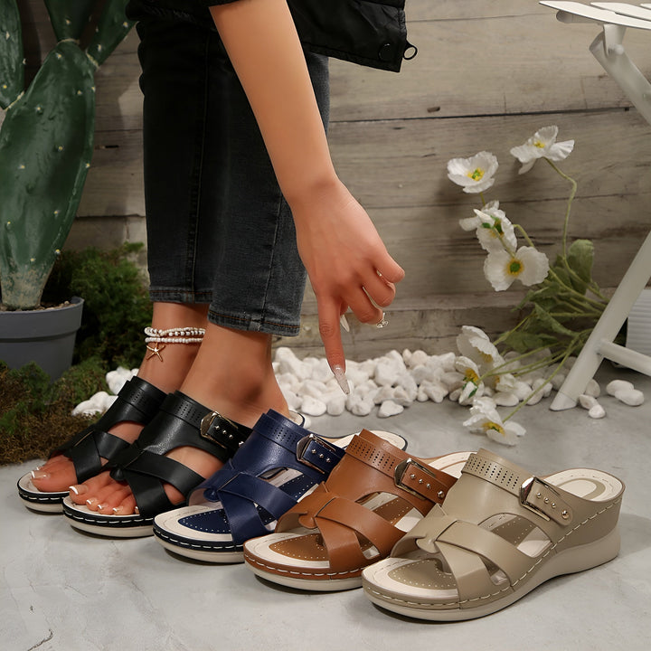 Tarah – Sleek Wedge Sandals