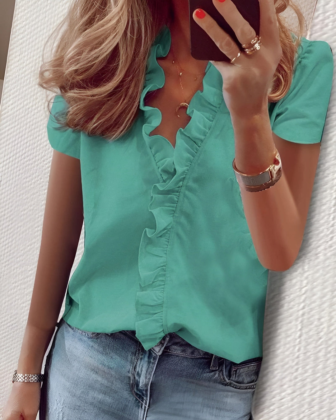Aster – Romantic Ruffle Shirt Blouse