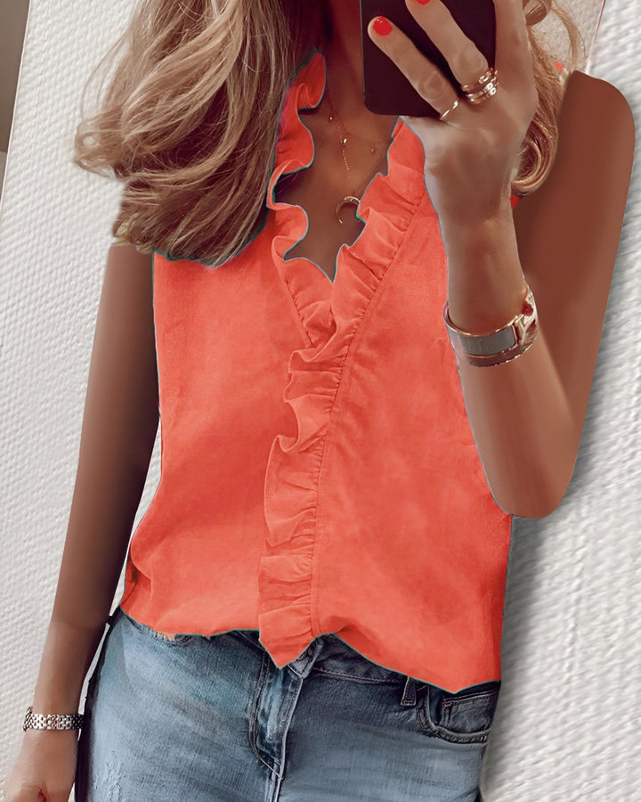 Aster – Romantic Ruffle Shirt Blouse