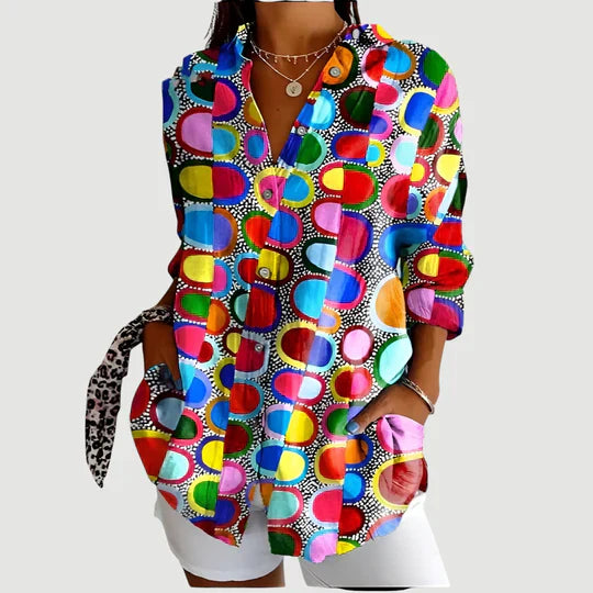 Arlie – Colorful Pattern Shirt Blouse